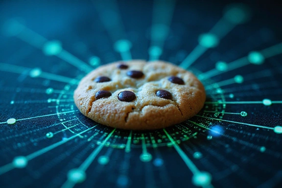Illustrazione di un biscotto digitale che rappresenta un cookie di internet