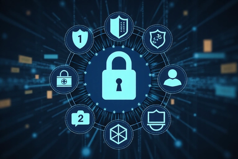Icona di un lucchetto con dati protetti