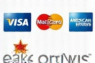 Loghi delle principali carte di credito come Visa, Mastercard, American Express